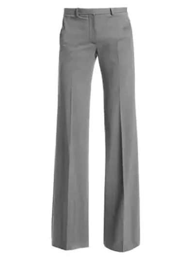 Theory Demitria Wool Flare Pants In Grey
