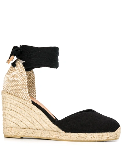 Castaã±er Castañer Wedge-espadrilles Mit Schnürung - Schwarz In Black