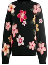 Alanui Kaschmirpullover Mit Blumenmuster - Schwarz In Black