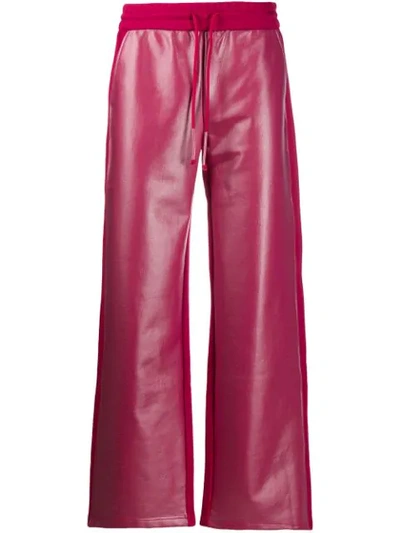 Wwwm Drawstring Wide Leg Trousers In Pink