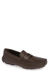 Prada Driving Shoe In Caffe Brown