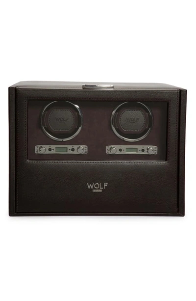 Wolf Blake Double Watch Winder Box - Brown