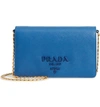 Prada Small Monochrome Crossbody Bag - Blue In Azzurro