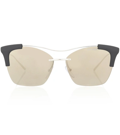 Prada Evolution 57mm Butterfly Sunglasses In Metallic