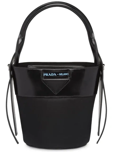 Prada Ouverture Tessuto Bucket Bag - Black