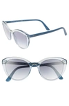 Prada 54mm Cat Eye Sunglasses - Transparent/ Blue Green Gradnt