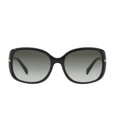 Prada Gradient Rectangle Plastic Sunglasses In Grey