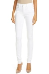 Frame Forever Karlie Raw Hem Skinny Jeans In Blanc