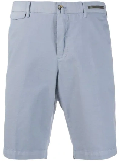 Pt01 Tailored Chino Shorts In Blue
