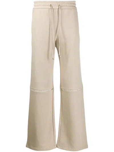 Wwwm Drawstring Wide Leg Trousers In Neutrals