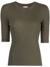 Rosetta Getty Langarmshirt Mit Cropped-ärmeln - Grün In Green