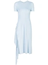 Rosetta Getty Short Sleeve Apron Shirt In Blue