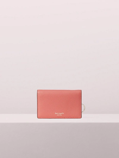 Kate Spade Margaux Small Key Ring Wallet In Peachy