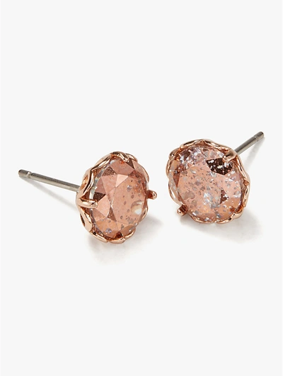 Kate Spade That Sparkle Round Earrings In Clear/gold