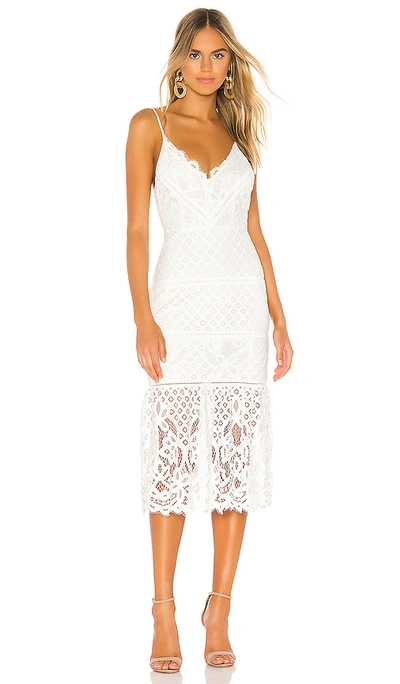 Lovers & Friends Tilly Midi Dress In White