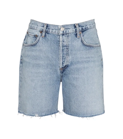 Agolde Dee Super High Waist Cutoff Denim Shorts In Oasis