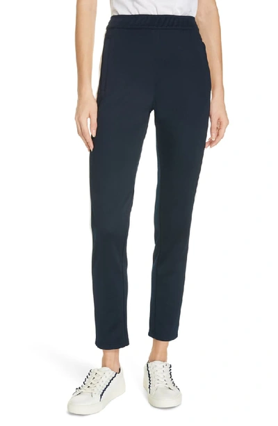 Tory Sport Colour-block Track Trousers In Tory Navy/ Snow White