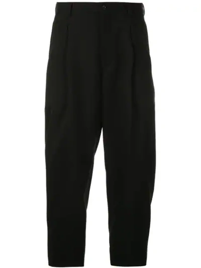 Comme Des Garçons Homme Deux Wide Leg Trousers In Black