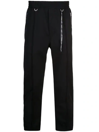 Mastermind Japan Side Stripe Trousers In Black White Tape