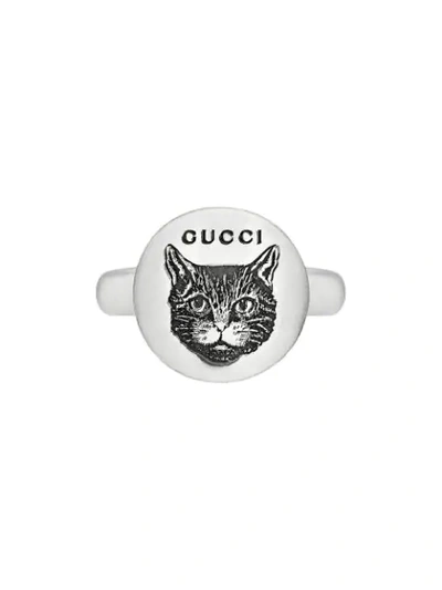 Gucci Blind For Love Ring In Silver In Silber