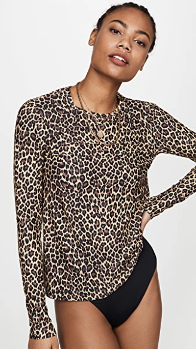 Cover Leopard-print Rash Guard