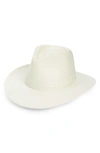 Rag & Bone Packable Straw Fedora - Ivory In Ivory/ Light Beige