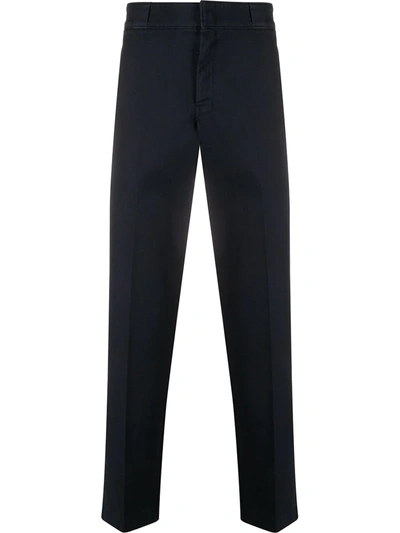 Prada Triangle Patch Tailored Trousers In F0124 Navy