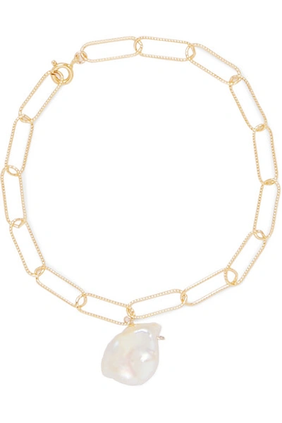 Alighieri The Talisman Gold-plated Pearl Anklet