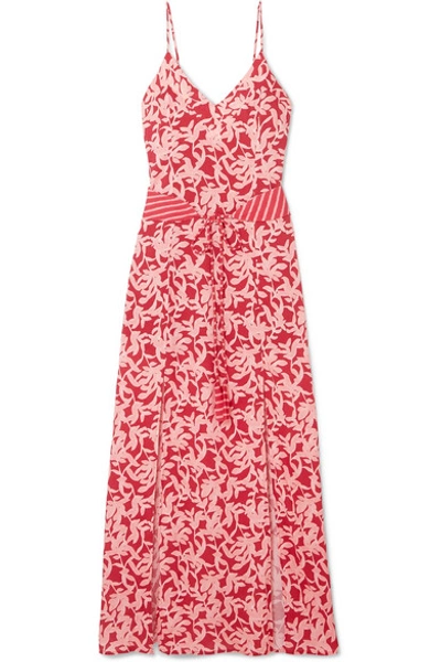 Vix Hermosa Elba Printed Voile Maxi Dress In Pink