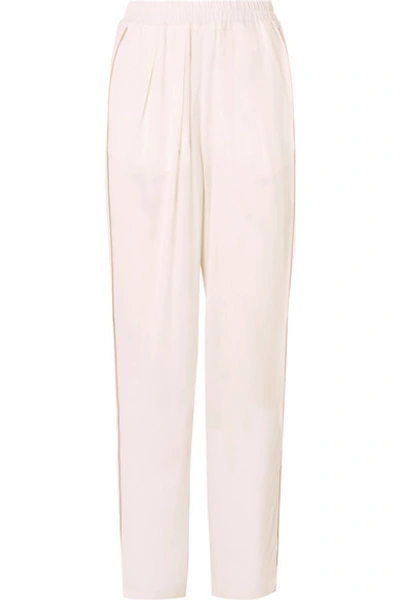 Albus Lumen Cotton-cloqué Tapered Pants In White