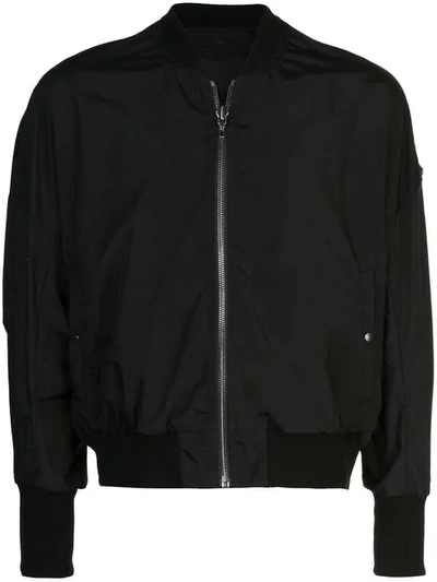 Julius Fitted Bomber Jacket In Black