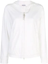 Brunello Cucinelli Zipped Sweater In White