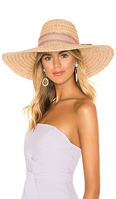 Ale By Alessandra Azteca Hat In Tan. In Natural & Pink