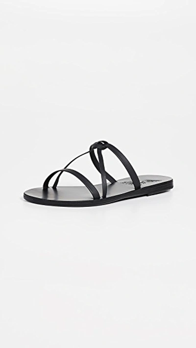 Ancient Greek Sandals Women's Spetses Strappy Sandals In Black