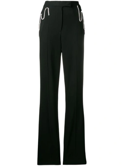 Christopher Kane Diamanté Chain-embellished Trousers In 1000 Black