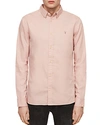 Allsaints Redondo Slim Fit Button-down Shirt In Bleached Pink