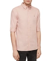 Allsaints Redondo Half Sleeve Slim Fit Button-down Shirt In Bleached Pink