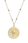 Argento Vivo Zodiac Necklace In 14k Gold-plated Sterling Silver, 16 In Taurus