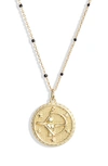 Argento Vivo Zodiac Necklace In 14k Gold-plated Sterling Silver, 16" In Sagittarius