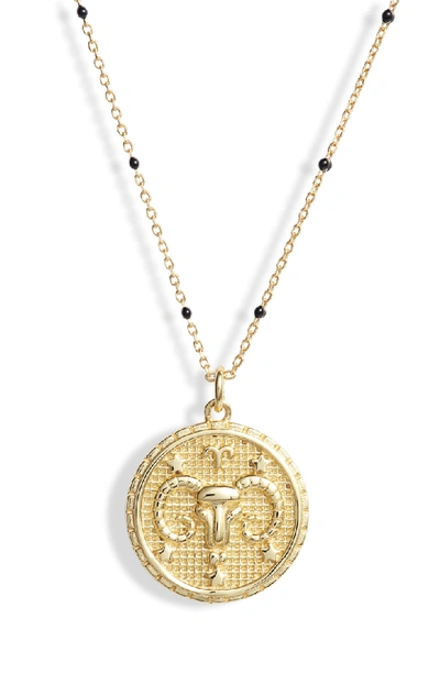 Argento Vivo Zodiac Necklace In 14k Gold-plated Sterling Silver, 16" In Aries