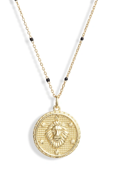 Argento Vivo Zodiac Necklace In 14k Gold-plated Sterling Silver, 16" In Leo