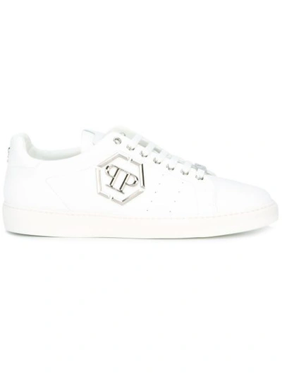 Philipp Plein Lo-top Sneakers "end" In White/nickel