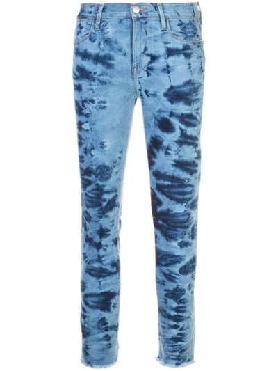 Frame Le High Skinny Cropped Tie-dye Jeans In Gaze - 100% Exclusive