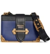 Prada Cahier Crossbody Bag - Blue In Inchiostro/ Nero