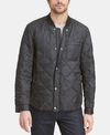 Cole Haan Men's Quilted Nylon Bomber Jacket In Black