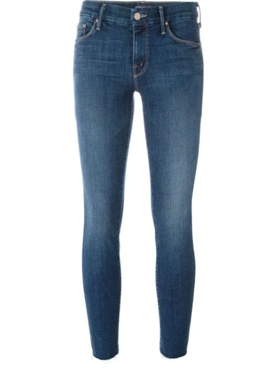 Mother 'looker' Ankle Fray Jeans In Blue