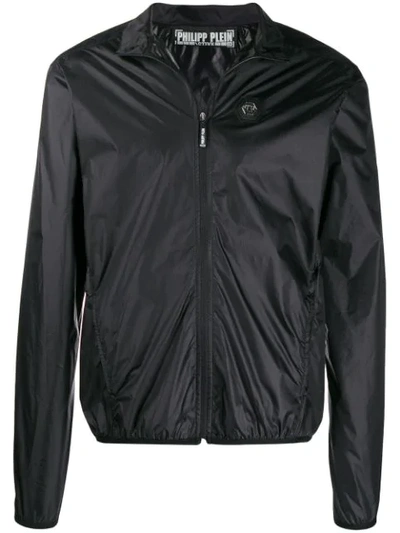 Philipp Plein Hooded Sports Jacket In Black