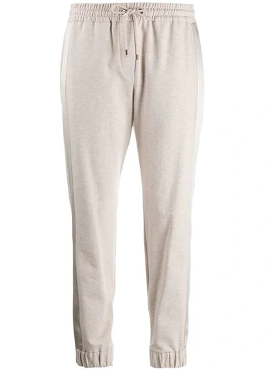 Brunello Cucinelli Panelled Jogging Trousers In Neutrals