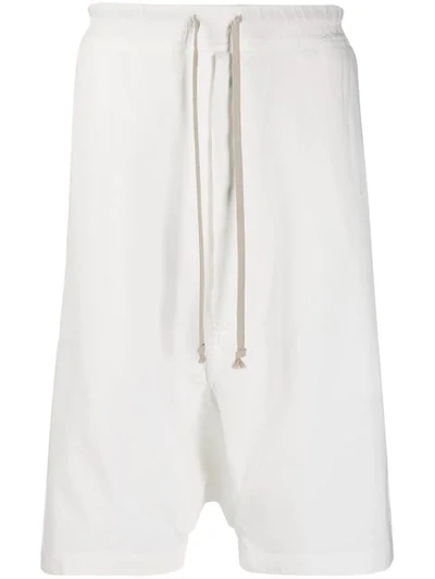 Rick Owens Drkshdw Classic Dropped-crotch Shorts In White