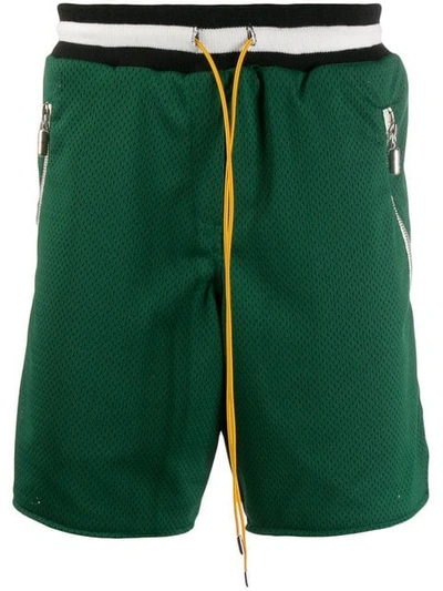 Rhude Mesh Sports Shorts In Green